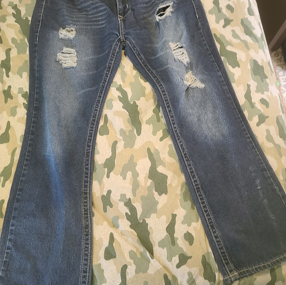 Mens black label jeans 36 x32 low rise